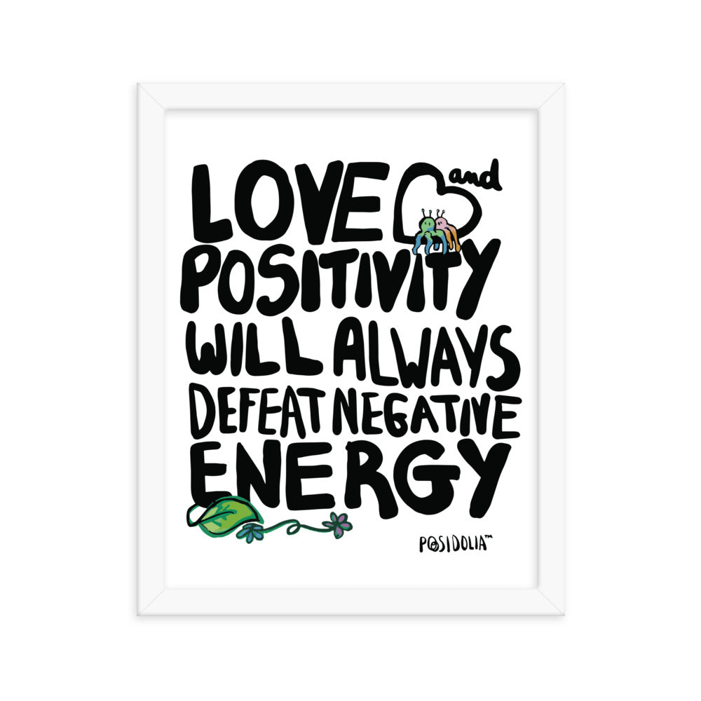 Posidolia™  | Love & Positivity - Framed Poster