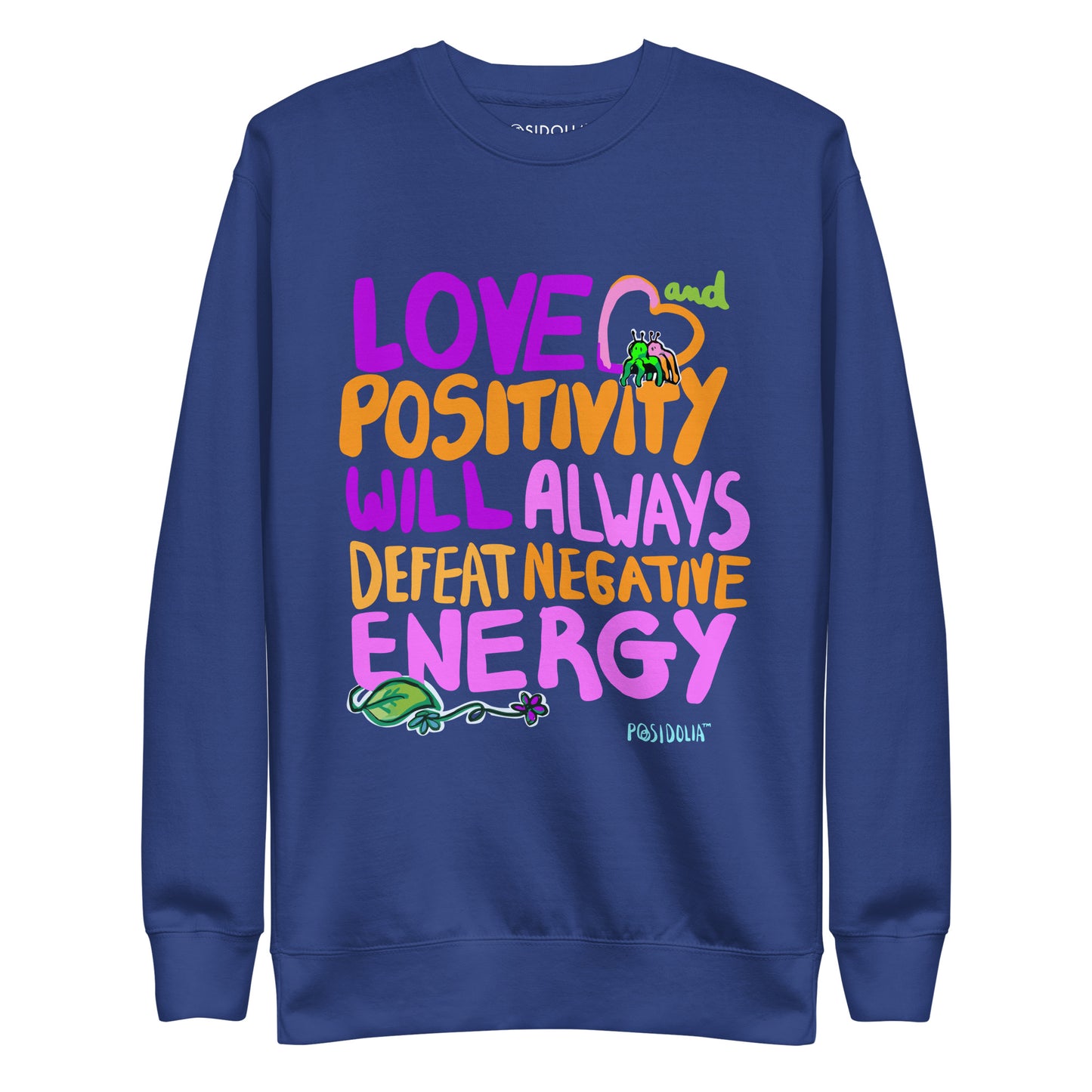Posidolia™ | "Love + Positivity" [ Hand-drawn Vers. ] - Sweatshirt (unisex)