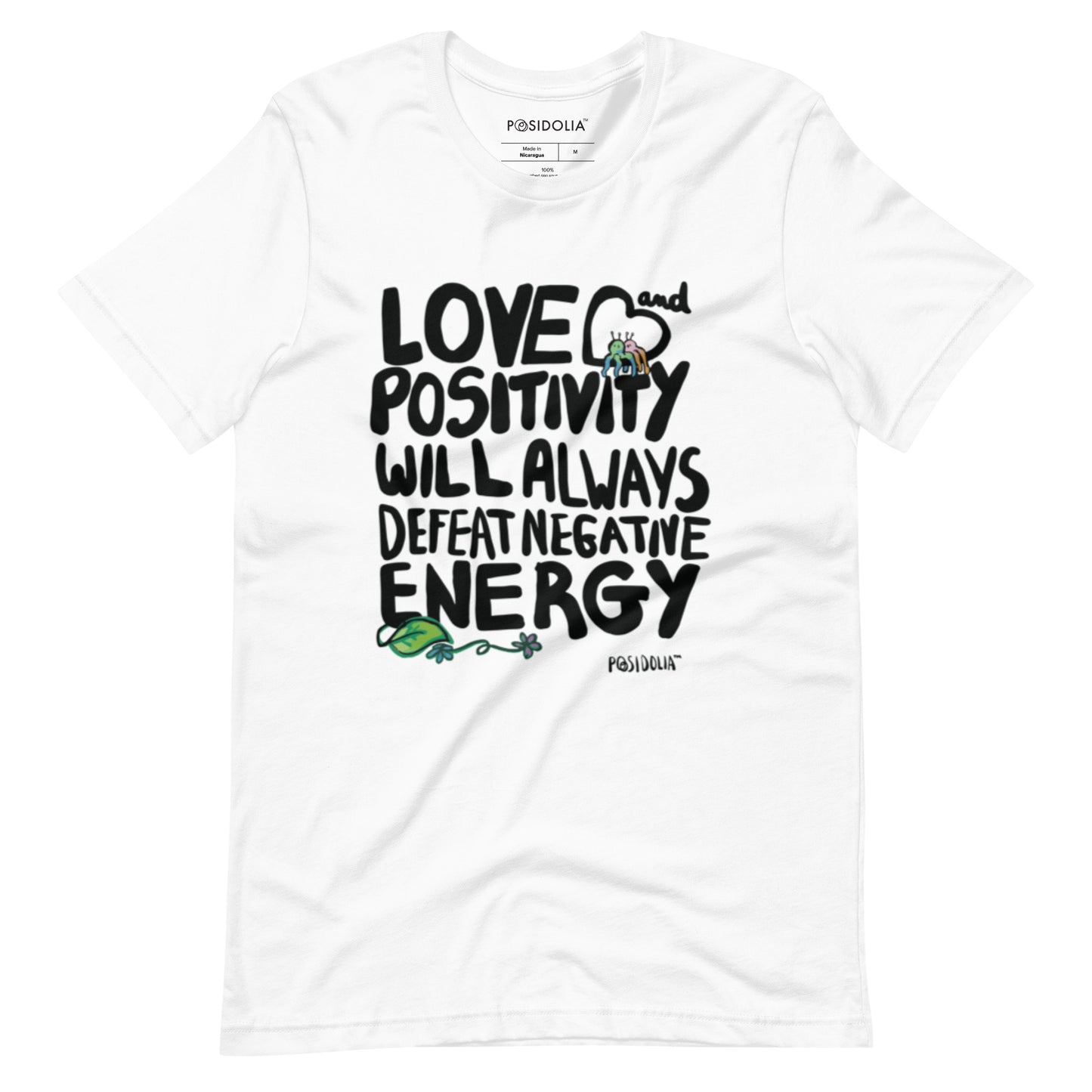 Posidolia™ | "Love + Positivity" [ Hand-drawn Vers. ] - T-Shirt (unisex)